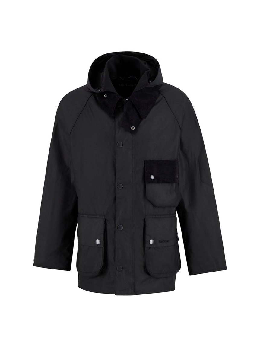 AD2007 archive ボリュームパフスリーブポリ縮絨丸襟ジャケット 黒 縮絨ウールジップショートジャケット | ref. / Web Store