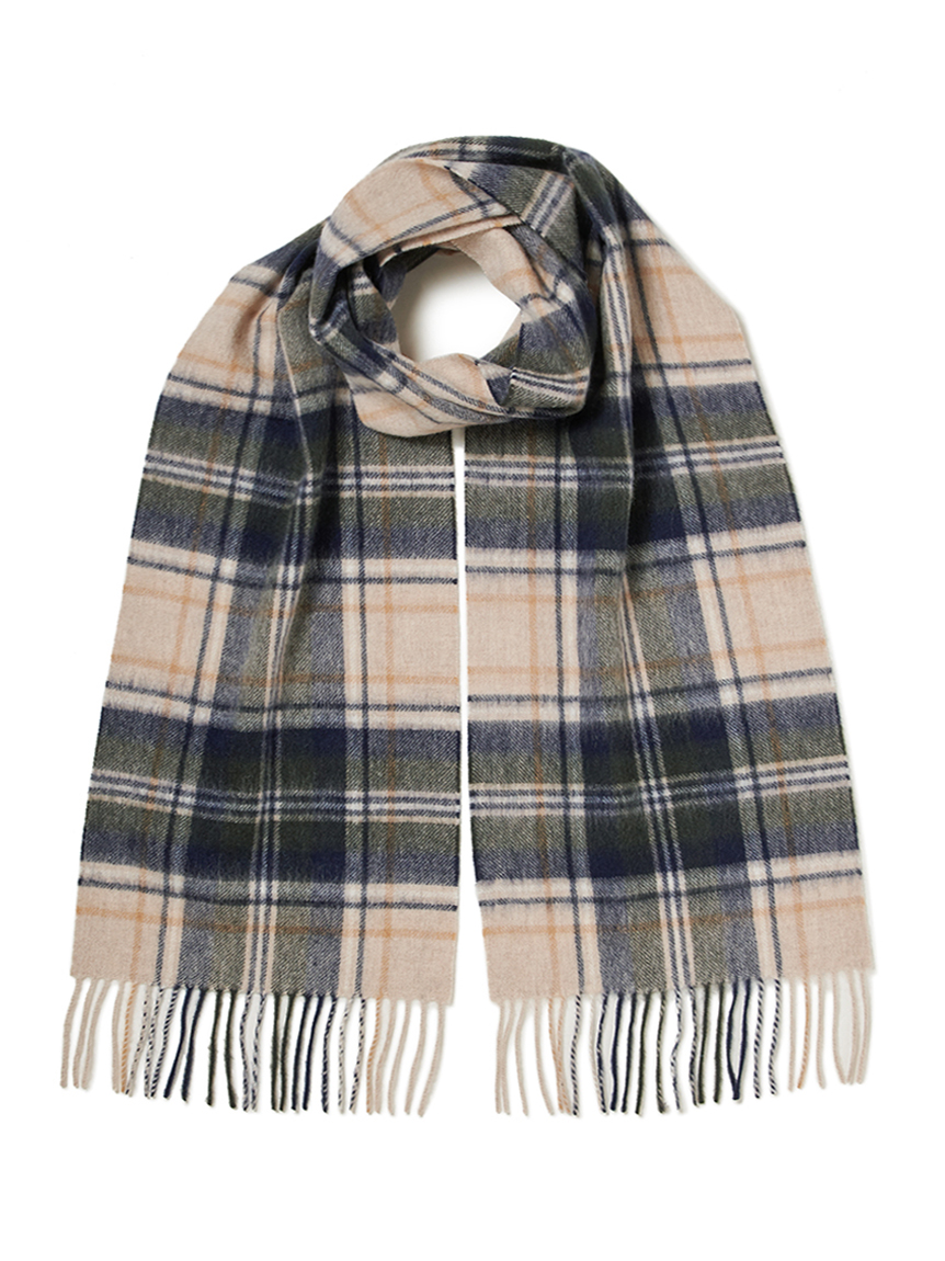 ラムズ ウール / カシミヤ ニューチェック マフラー（4色展開