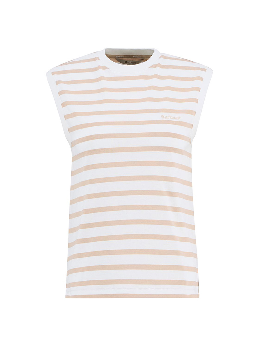 Debbie ボーダー ノースリーブ トップス（レディース）｜Tシャツ