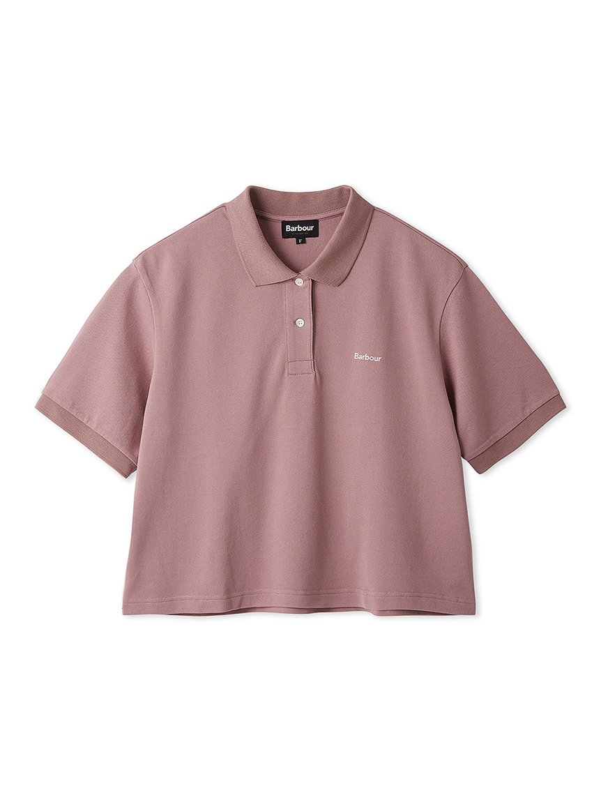 ワンポイントロゴ クロップド ポロシャツ