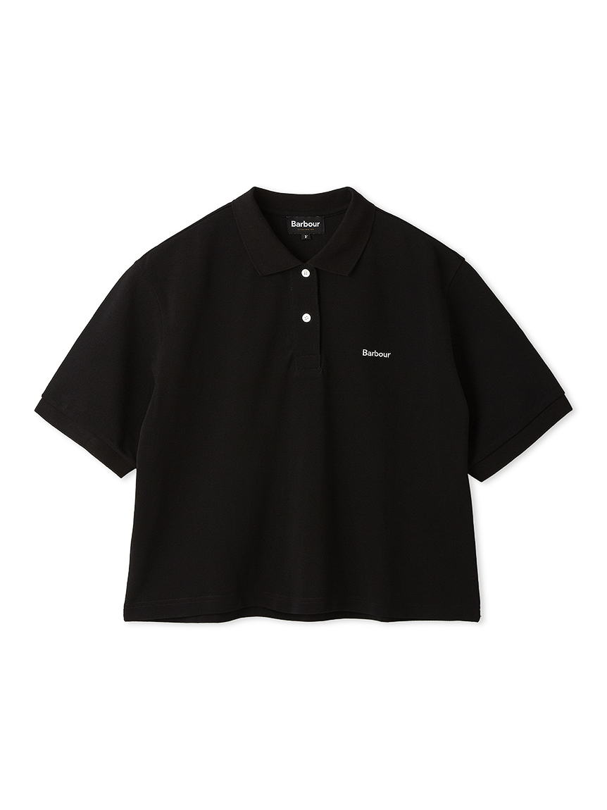 ワンポイントロゴ クロップド ポロシャツ