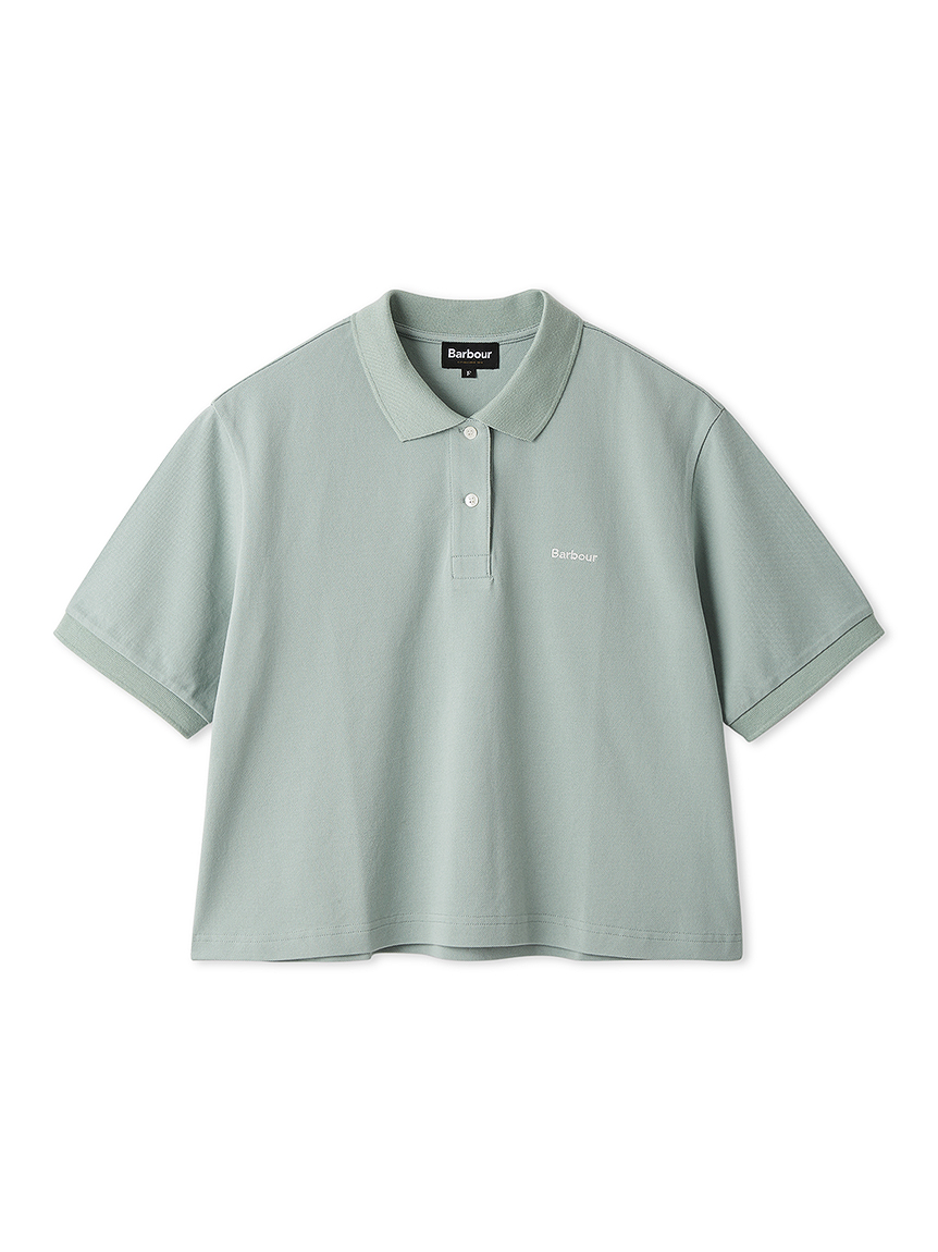 ワンポイントロゴ クロップド ポロシャツ