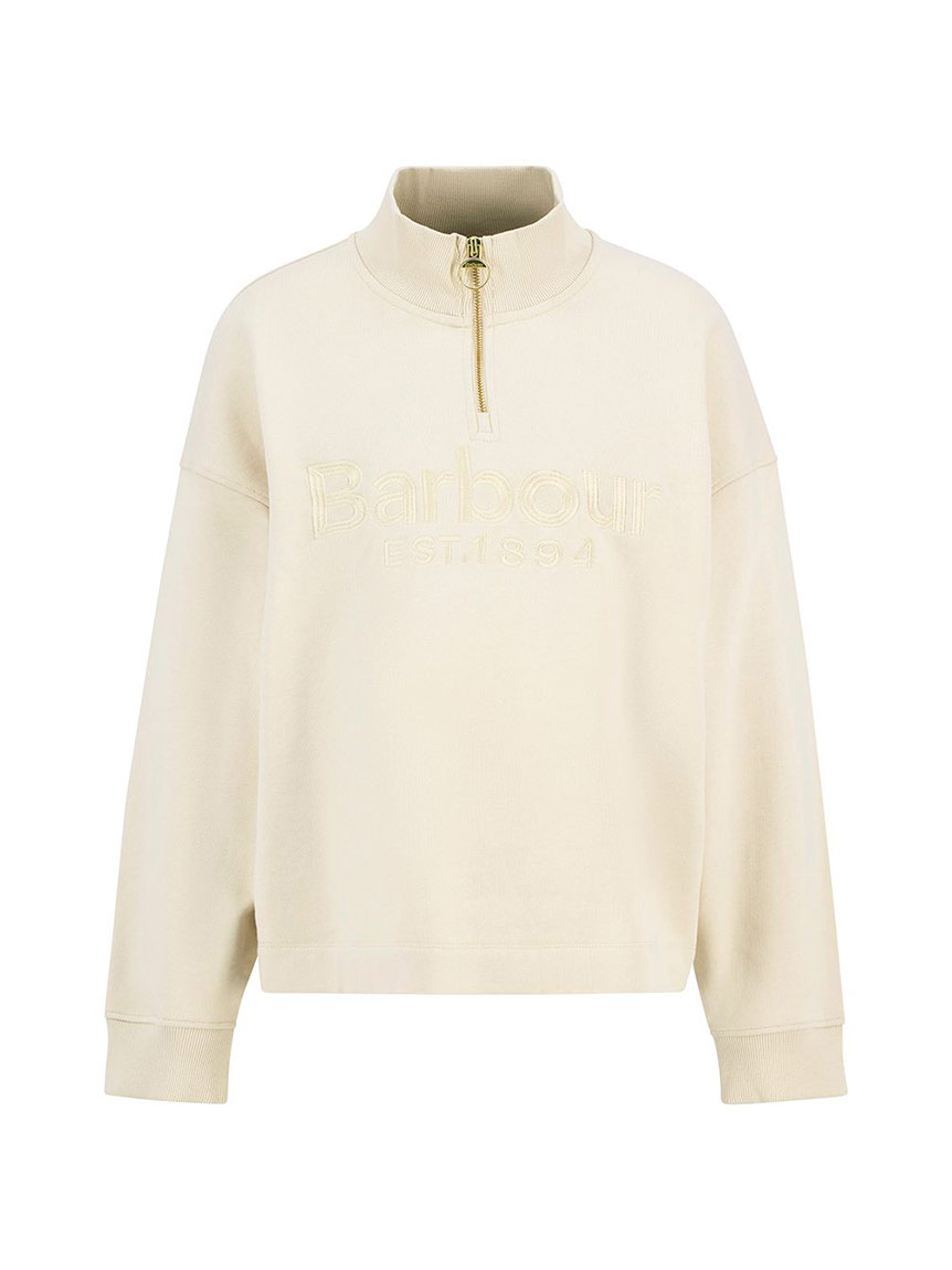 トップス Sara Sara ハーフジップ 刺繍ロゴ スウェット（レディース）｜トップス