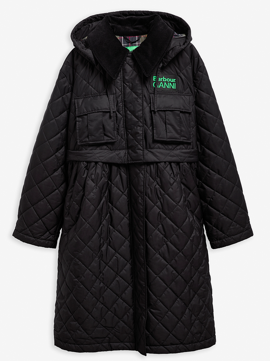 Barbour × GANNI》2WAY パーカー コート｜ワックスジャケット