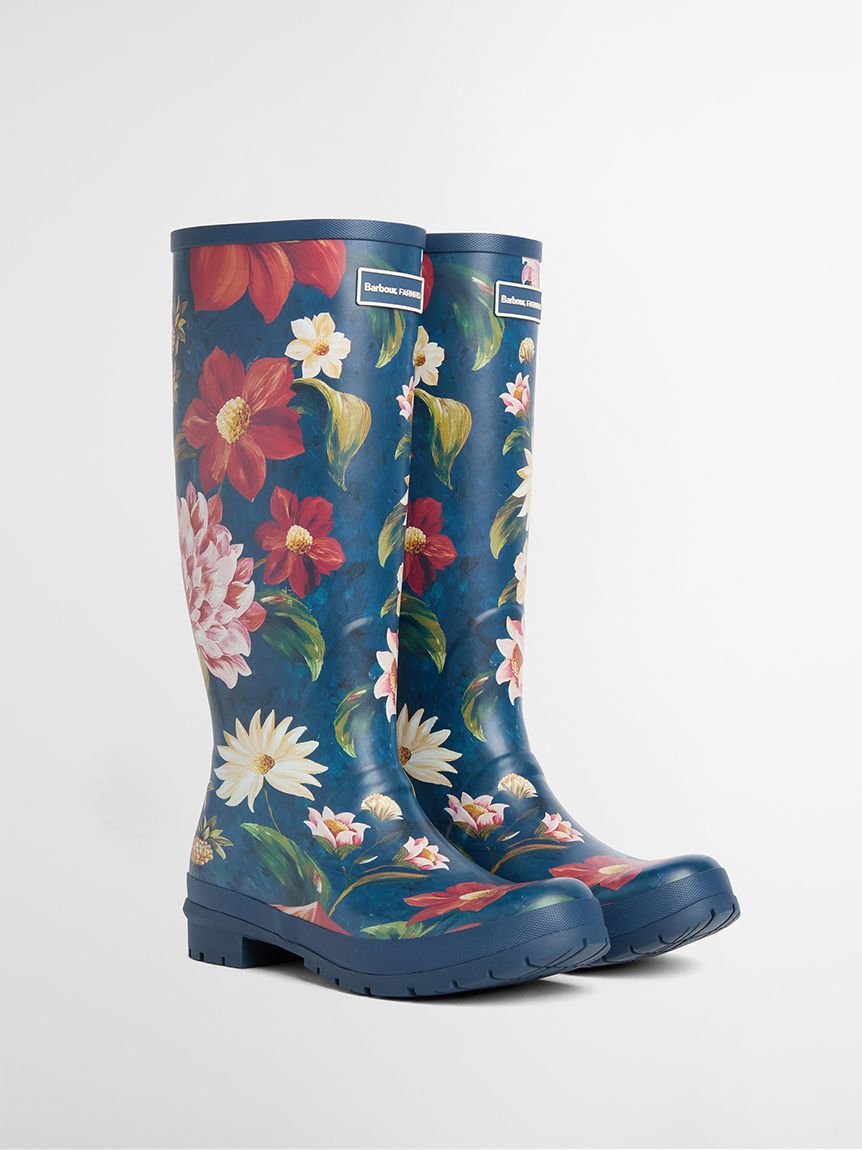 Barbour × FARM Rio》ワイルドフラワー レインブーツ（レディース