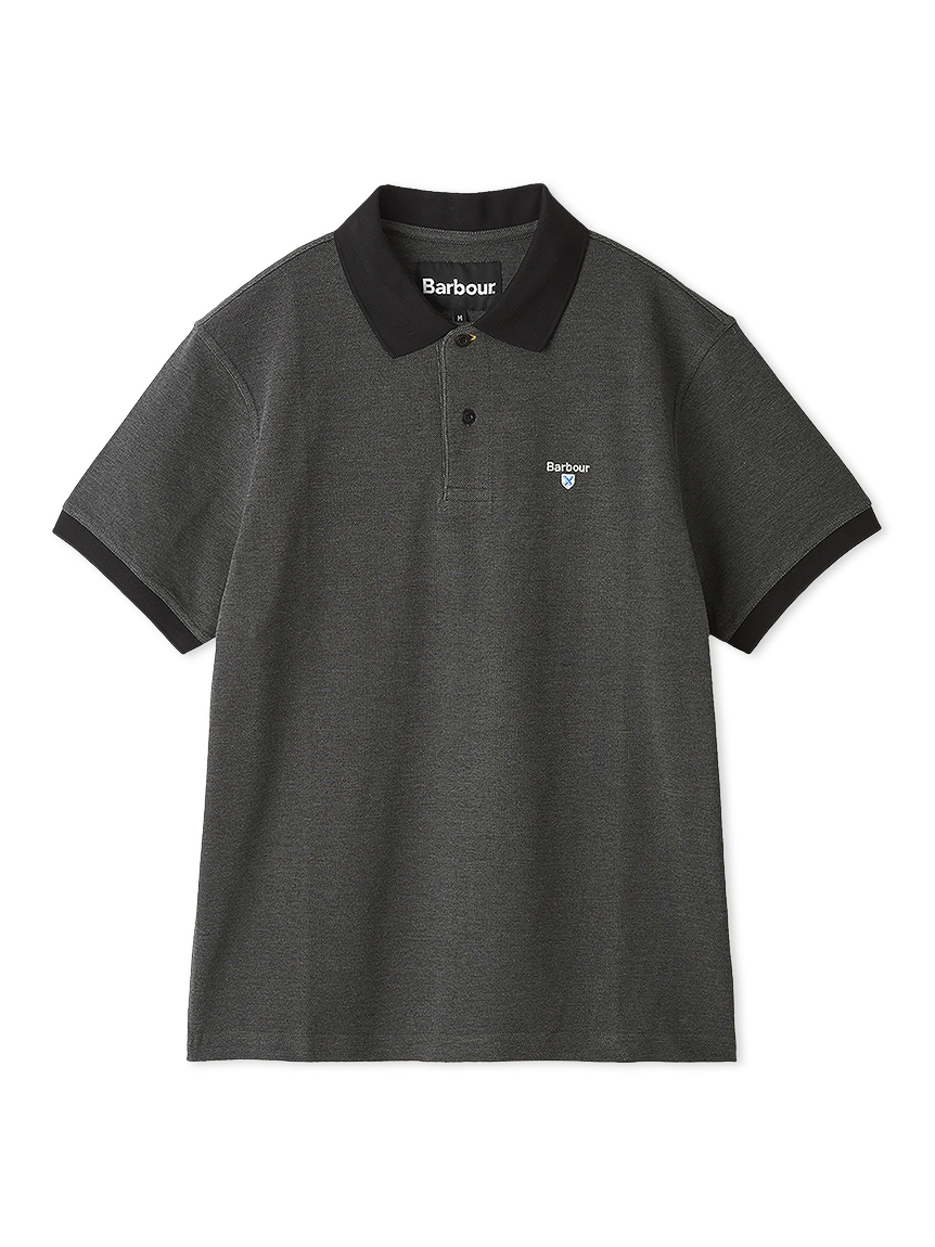 Barbour ポロシャツ　ネイビー　38 Barbour（バブアー） 半袖ポロシャツ SPORTS POLO SHIRT ロゴ スポーツ