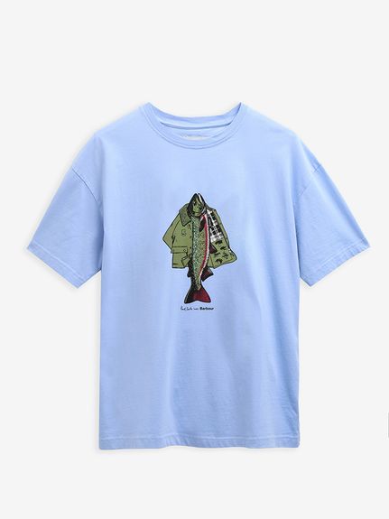 【新品未使用】paulsmith × barbour コラボ cawTシャツ Barbour × Paul Smith》FishingTシャツ｜Tシャツ｜トップス｜バブアー