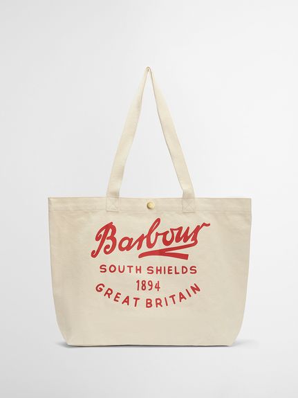 シュプリーム×バブアー/オイルドコットンボディバッグ/ブランドネーム