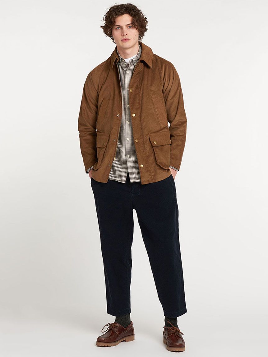 通販 Barbour ノンオイル 裾コーデュロイ ブルゾン - kintarogroup.com