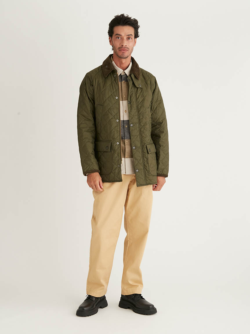 Barbour BEDALE QUILT WAX 36 カーキ ビデイル キルトワックス ...