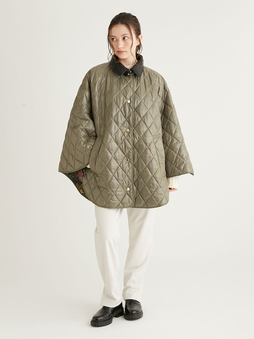 Barbour × 6(ROKU) QUILTED PONCHO コート