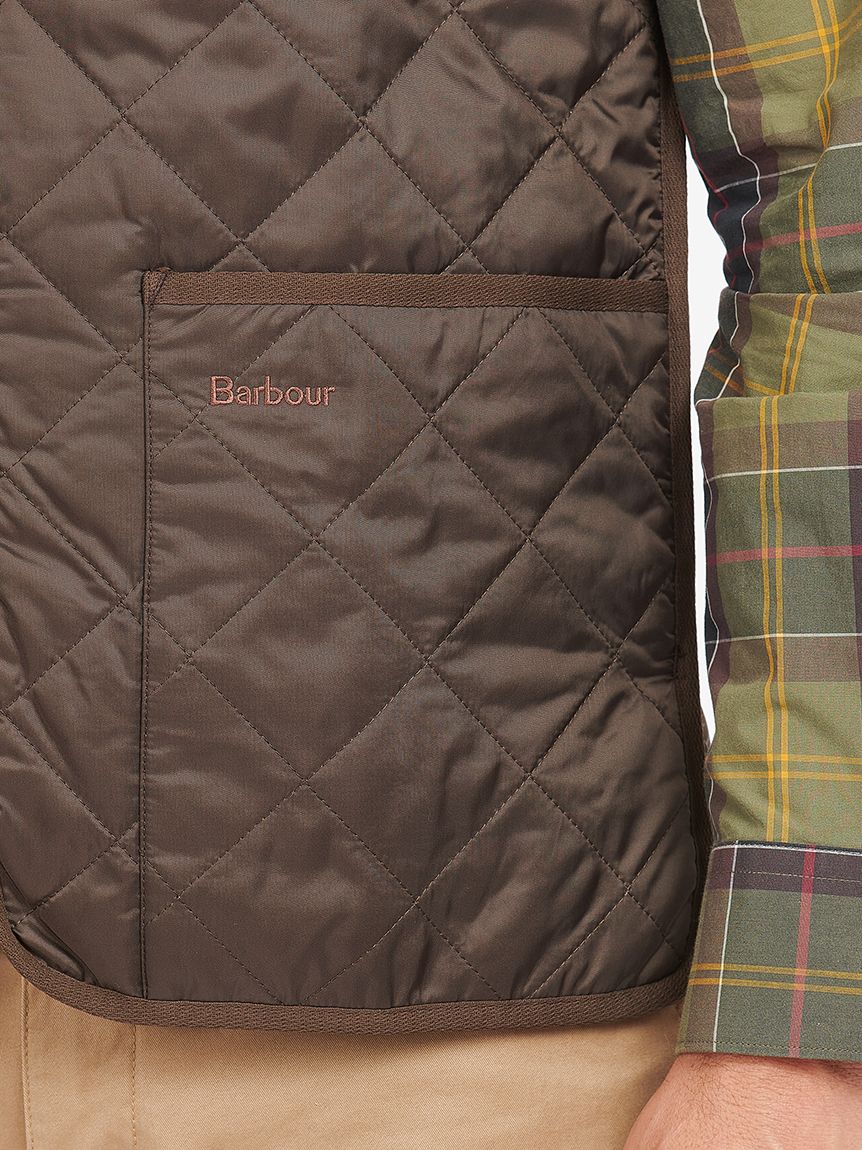barbour キルティング ライナー フロントジップ キルティング ライナー ベスト(テーラード
