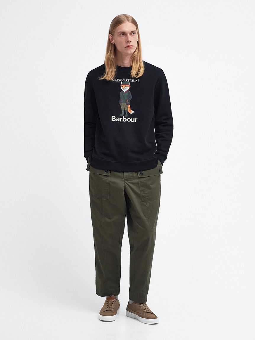 Barbour × Maison Kitsuné》Beaufort Fox プリント クルーネック ...