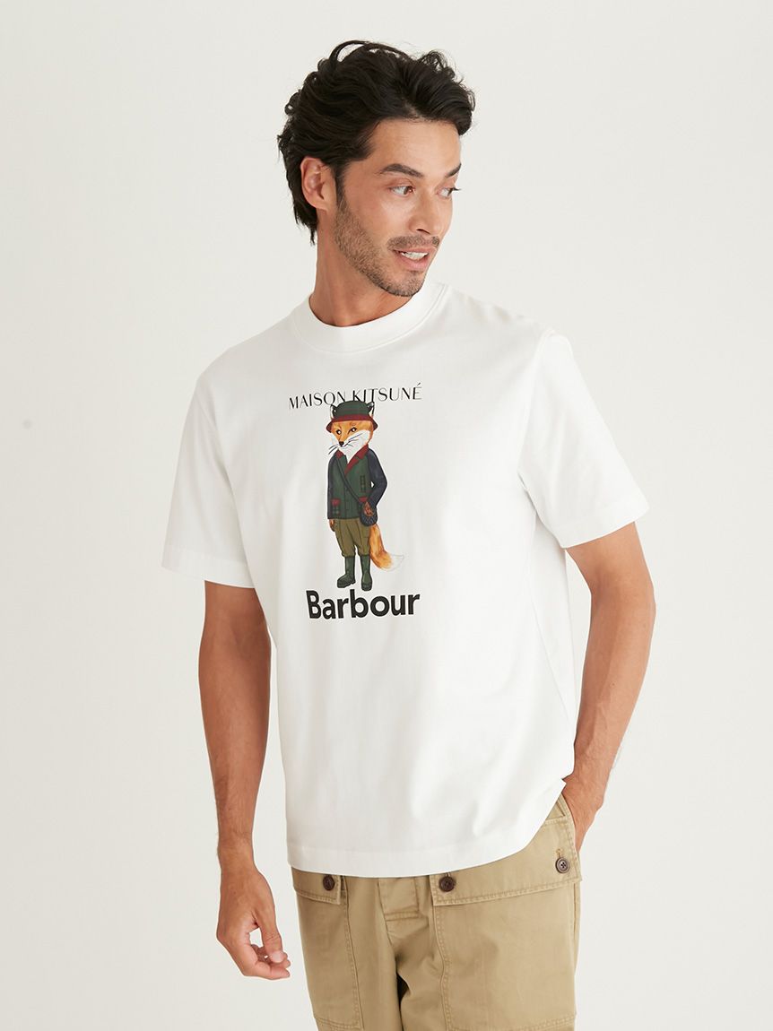 Barbour × Maison Kitsuné》Beaufort Fox プリント Tシャツ(TOPS