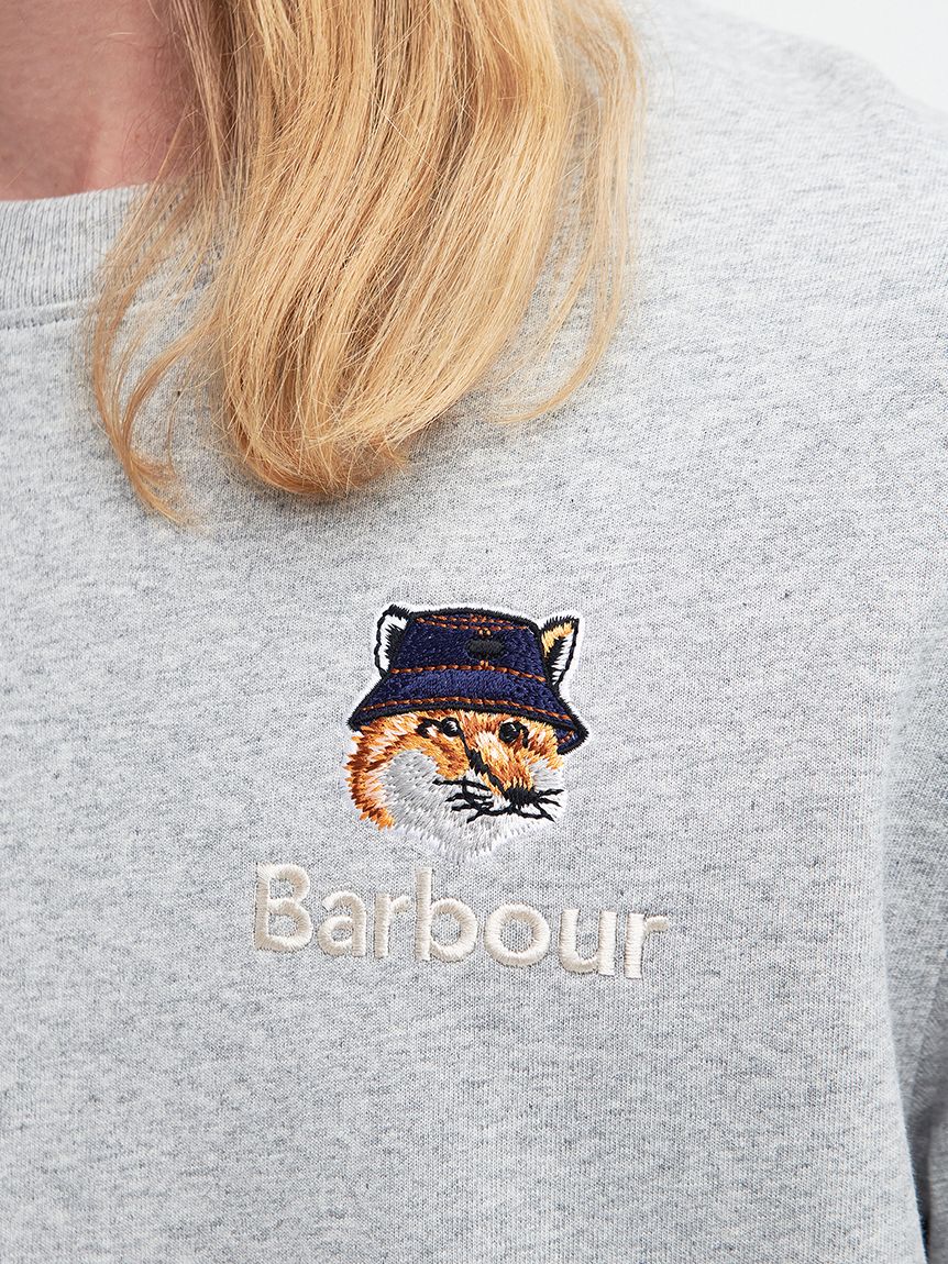 Barbour × Maison Kitsuné》FOX ロゴ ロングスリーブ Tシャツ(TOPS