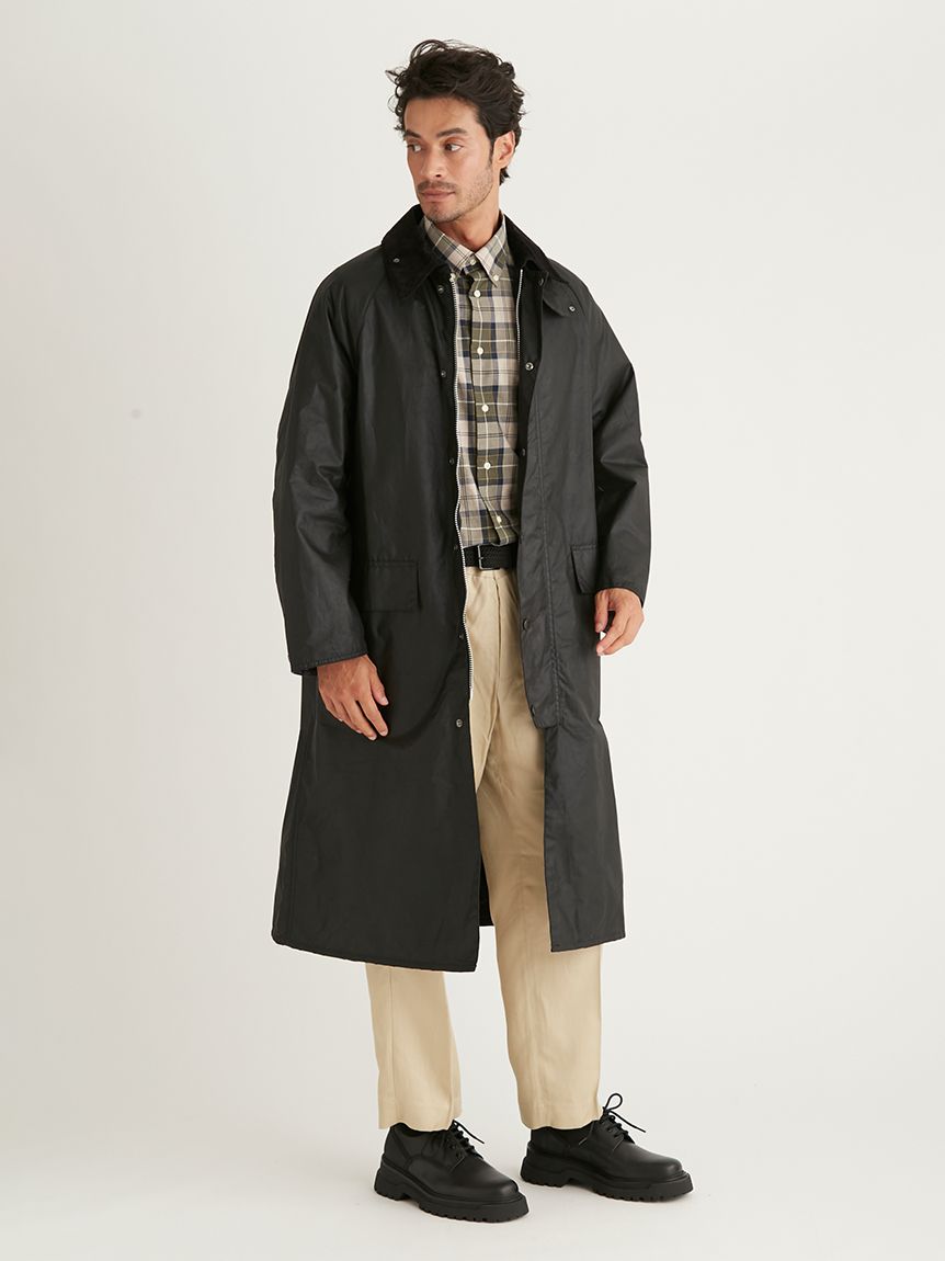 Barbour 38 20AW JS別注 OS BURGHLEY-MU-TECH ロングコート 襟 