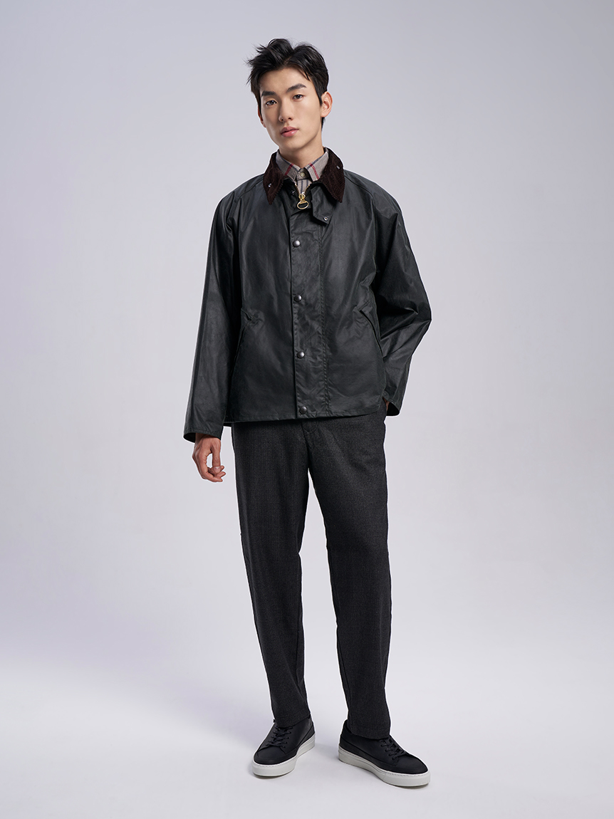 Barbour TRANSPORT ワックス コットン ショート ブルゾンneetfagfashion