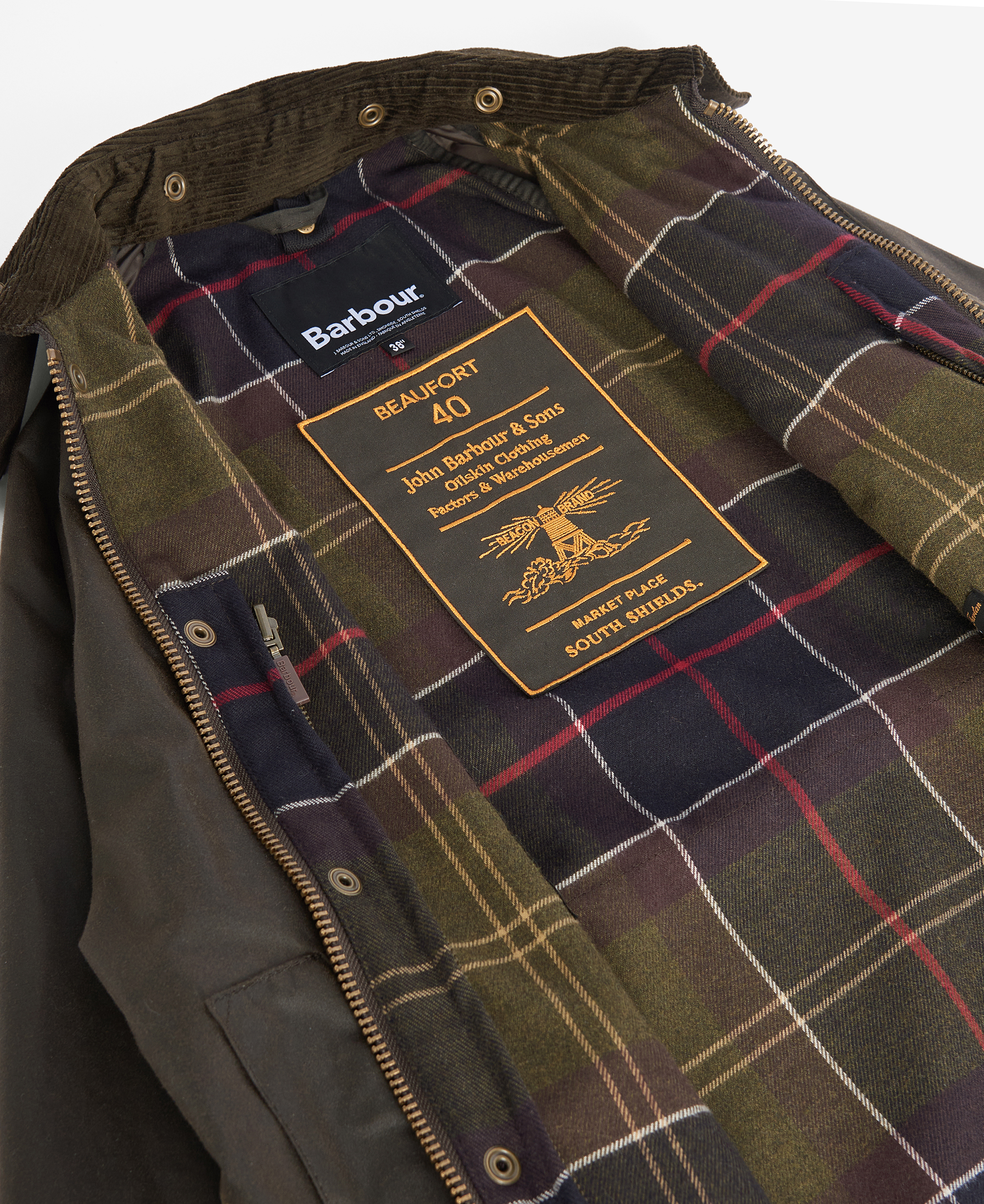 海外輸入Barbour beaufort サイズ40 インナーライナー付き　ブラック ジャケット・アウター