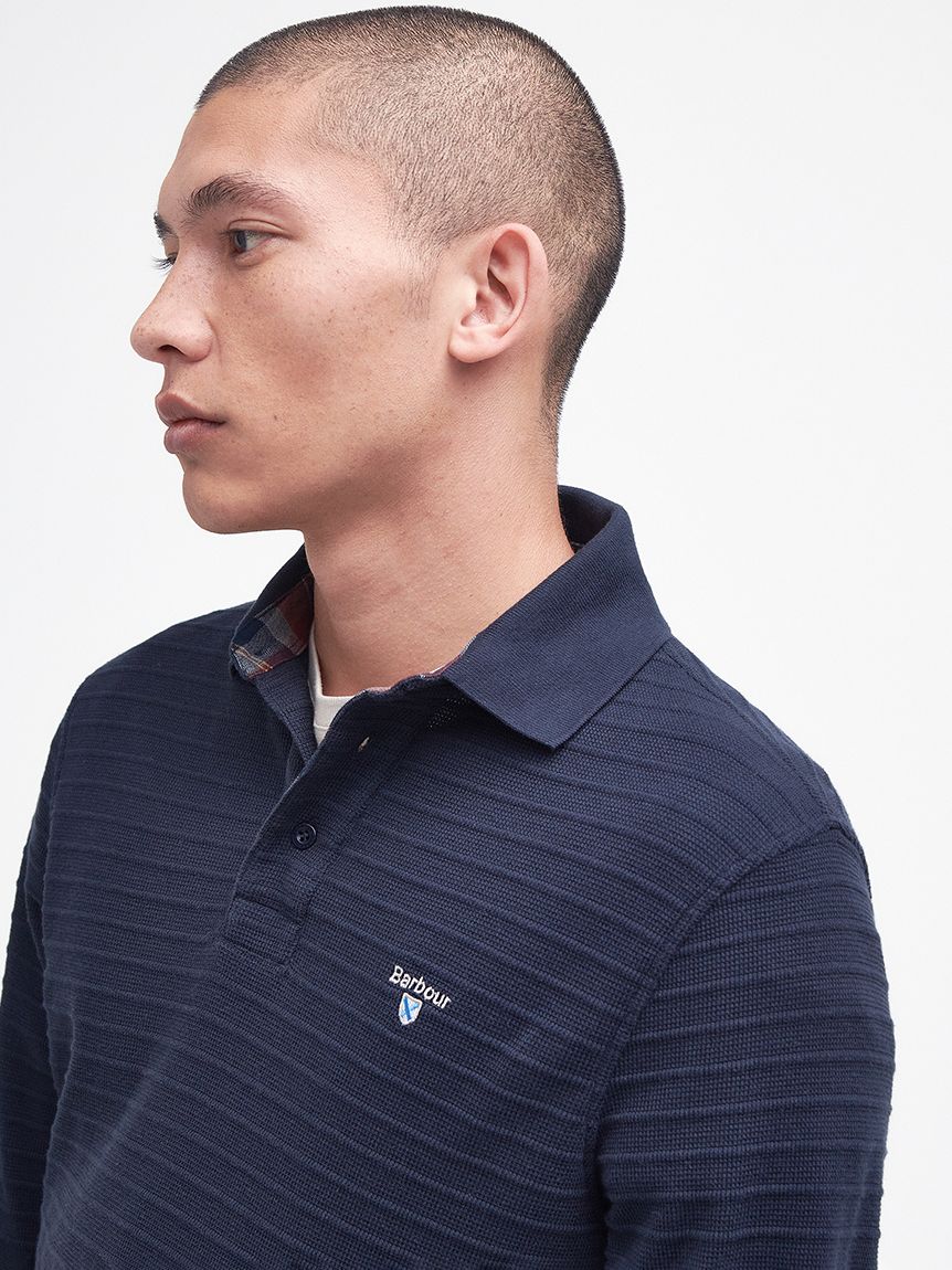 Cramlington ロングスリーブ ボーダー ポロシャツ｜トップス｜バブアー