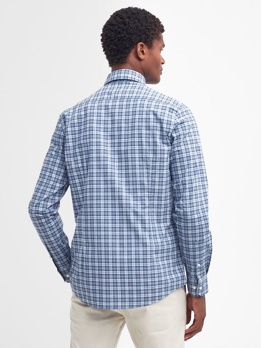 BARBOUR ボタンダウンシャツ XL ブルー チェック TAILORED