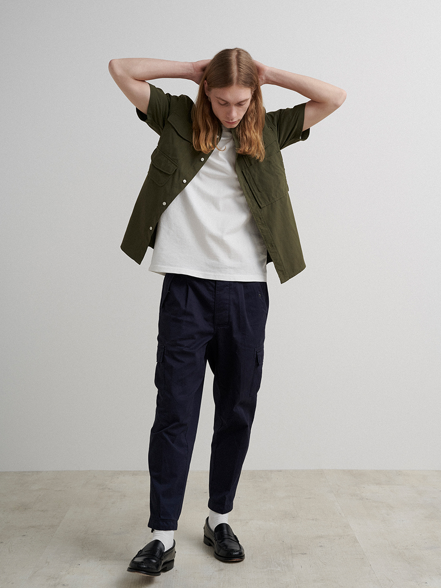 Heritage + / ヘリテージ プラス” Lisle ナイロン 半袖 サファリシャツ