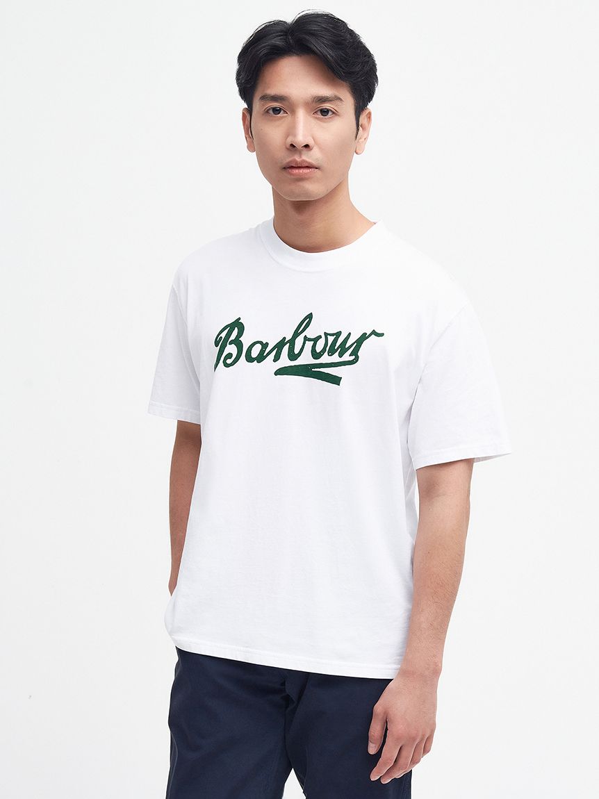 Grainger アーカイブ ロゴ リラックスフィット Tシャツ(TOPS)｜Barbour