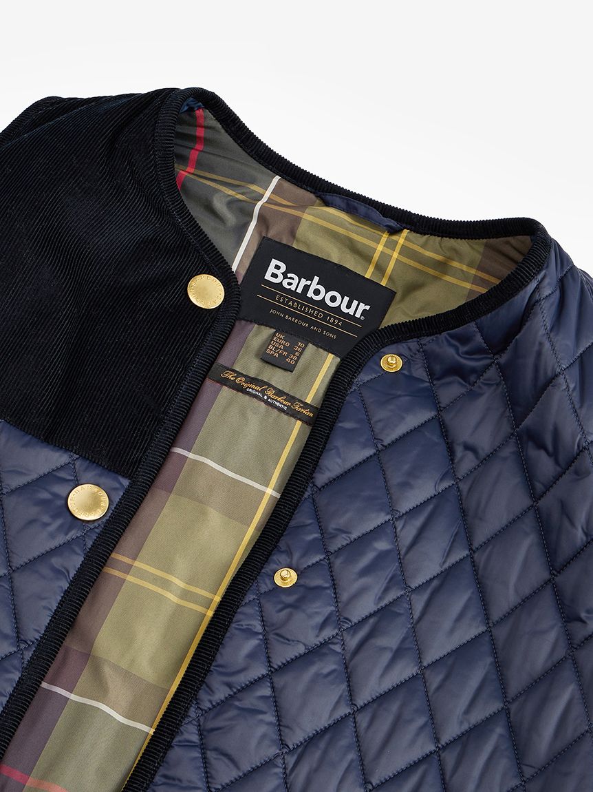 Barbour Burghley バブアー バーレー+キルティングインナーベスト キルティング ファー リバーシブル ライナー ベスト｜ベスト