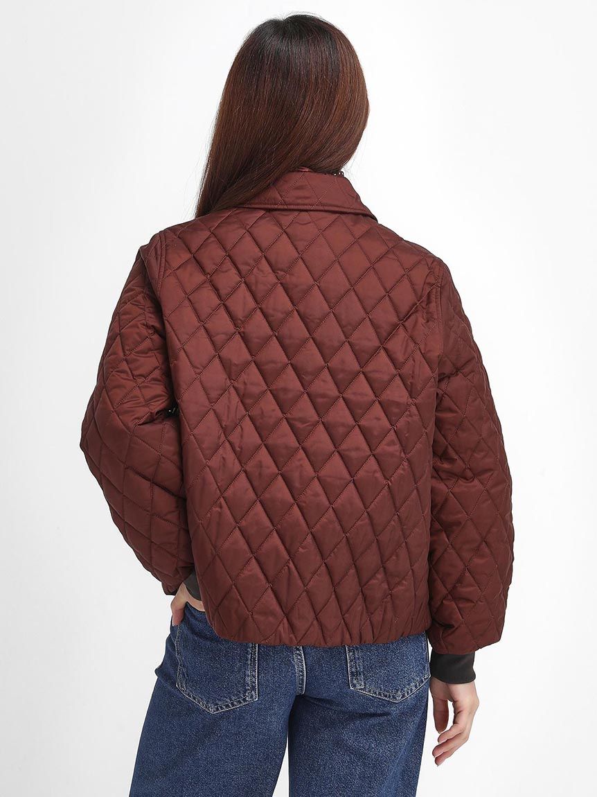 Barbour × Alexa Chung》Liam ワックス コットン ミドル コート