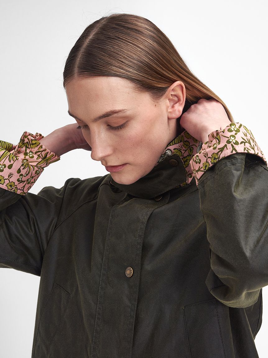 Barbour × William Morris Gallery》Shelton ワックス ブルゾン
