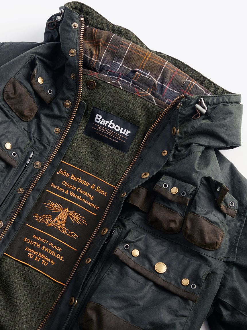 Barbour × TO KI TO》ミリタリー ワックス コットン ブルゾン(ワックスジャケット)｜JACKETS&COAT｜Barbour（バブアー）の通販サイト  【公式】