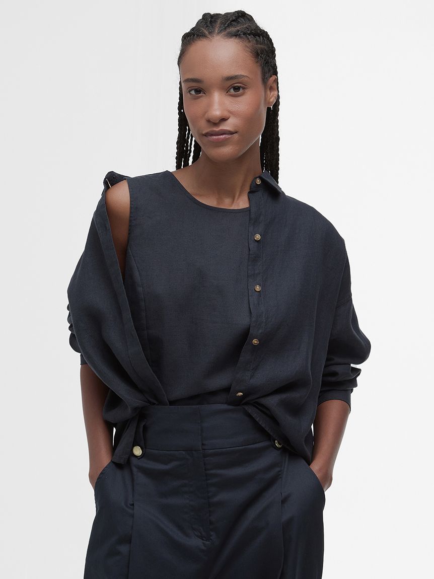 ブラウス シャツ Hampton リラックスフィット リネン シャツ レディース Hampton リラックスフィット リネン シャツ｜シャツ｜トップス