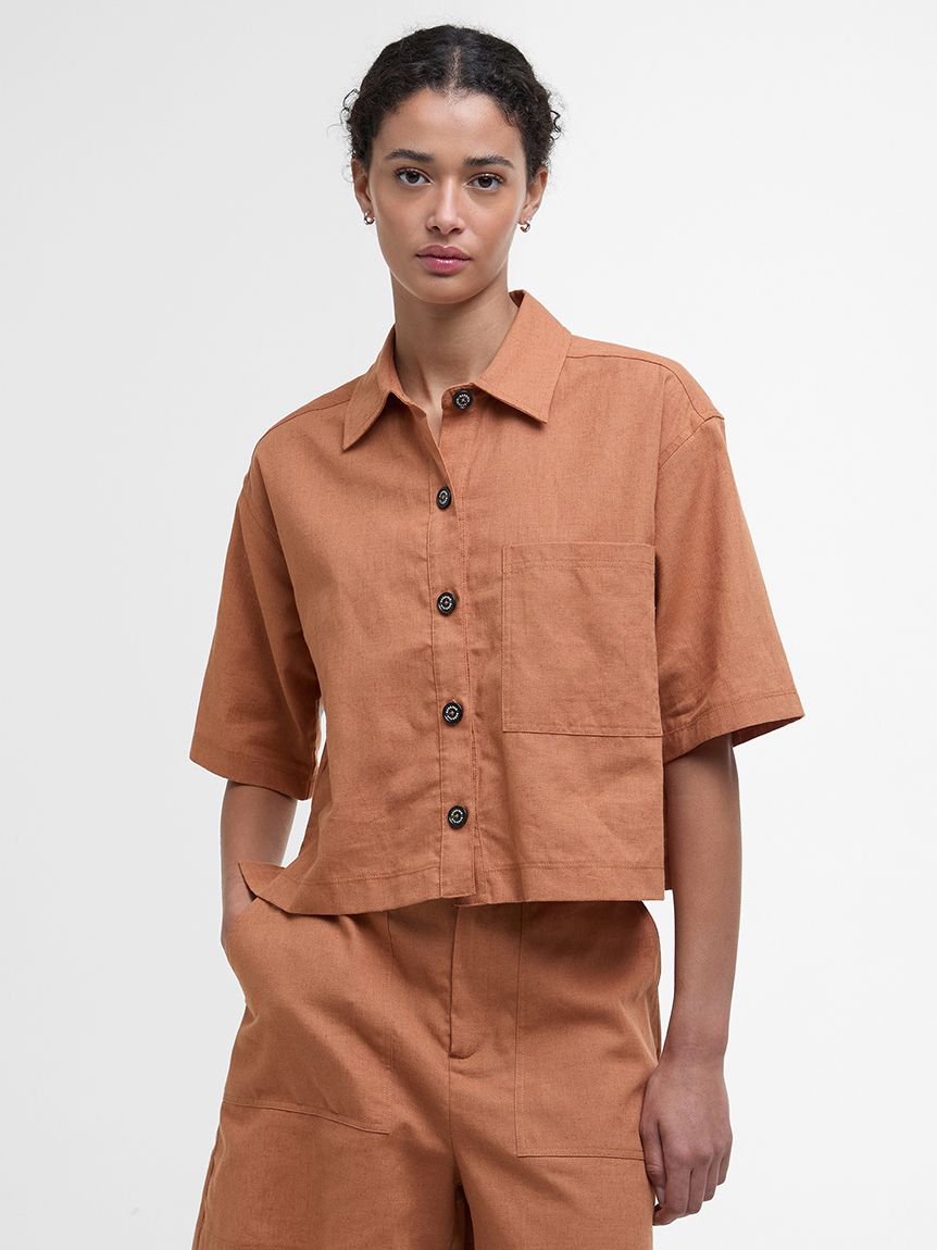 ブラウス シャツ Cary コットンリネンシャツ レディース メンズ Cary コットンリネンシャツ｜シャツ｜トップス｜バブアー公式