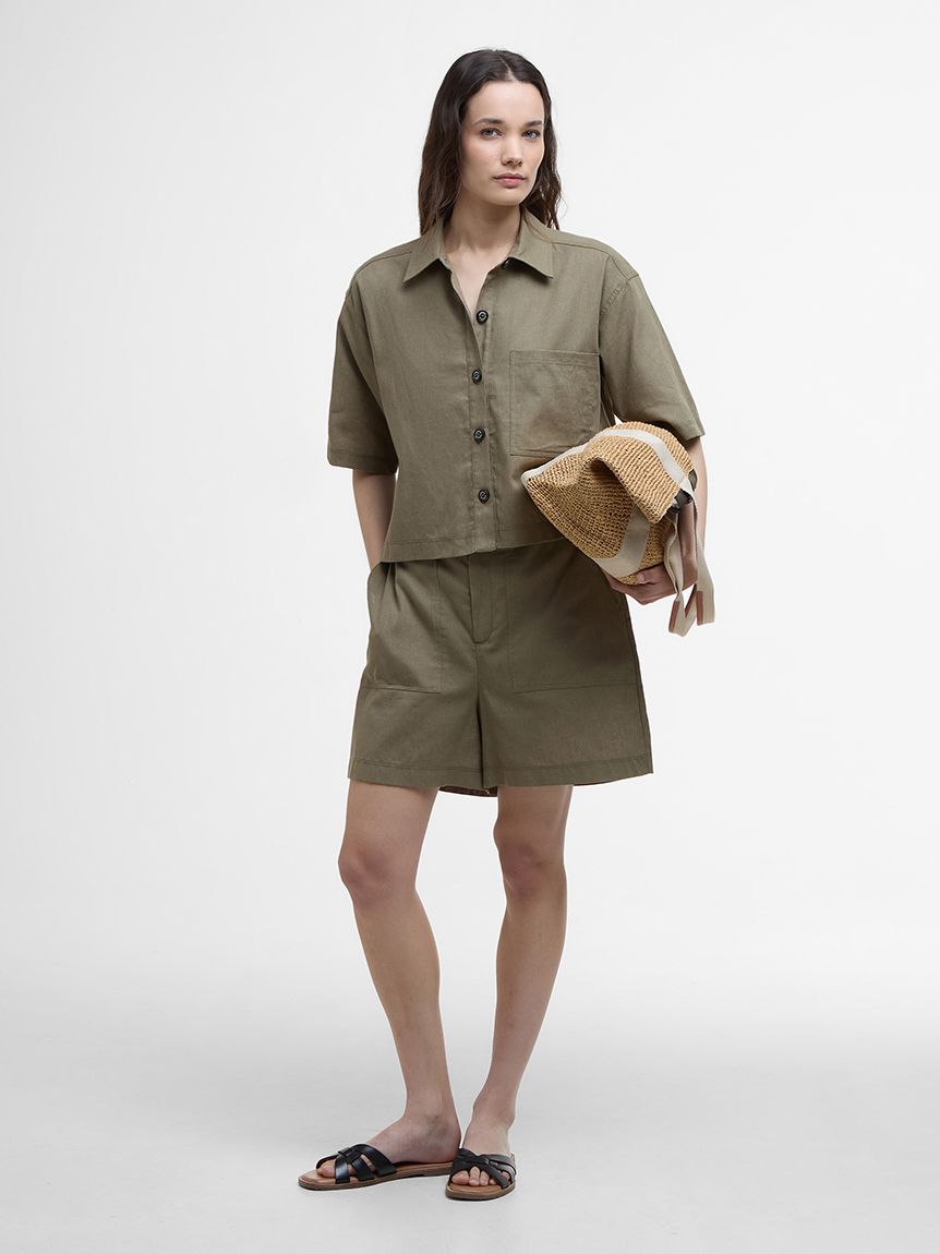 ブラウス シャツ Cary コットンリネンシャツ レディース メンズ Cary コットンリネンシャツ｜シャツ｜トップス｜バブアー公式
