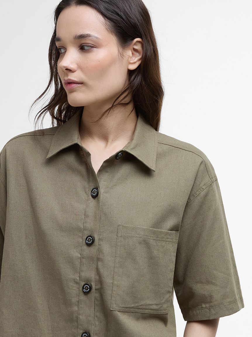 ブラウス シャツ Cary コットンリネンシャツ レディース メンズ Cary コットンリネンシャツ｜シャツ｜トップス｜バブアー公式