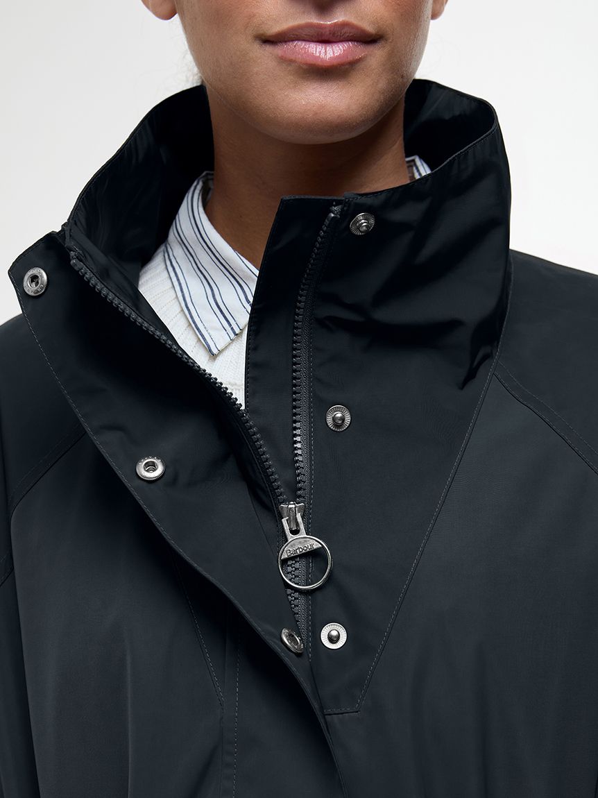 ネイビー パフスリーブ ジャケット Barbour】 ビデイル 2レイヤーブルゾン（ノンワックス