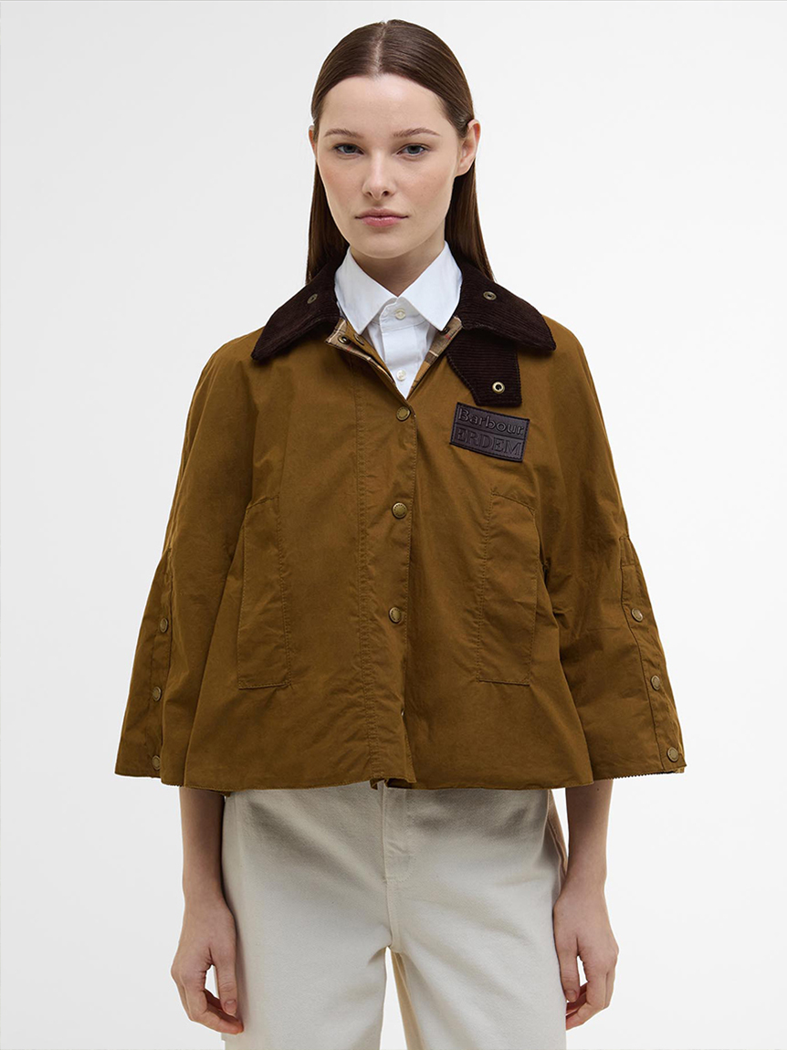 Barbour × ERDEM》Clover リバーシブル ドライワックスコットン