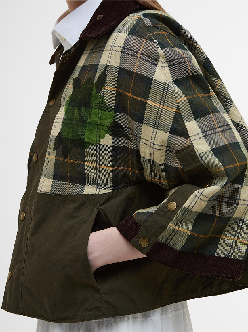 Barbour × ERDEM》Clover リバーシブル ドライワックスコットン