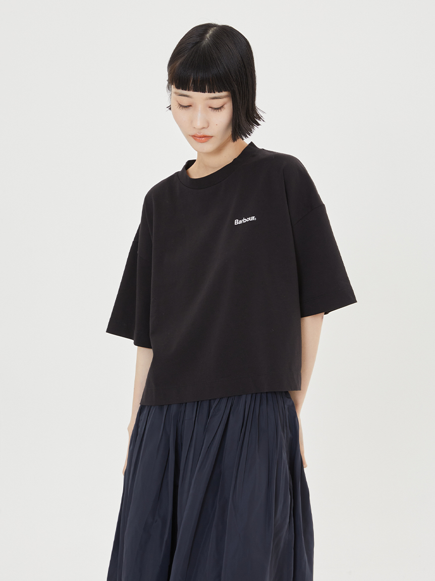 クロップド ワンポイントロゴ Tシャツ 