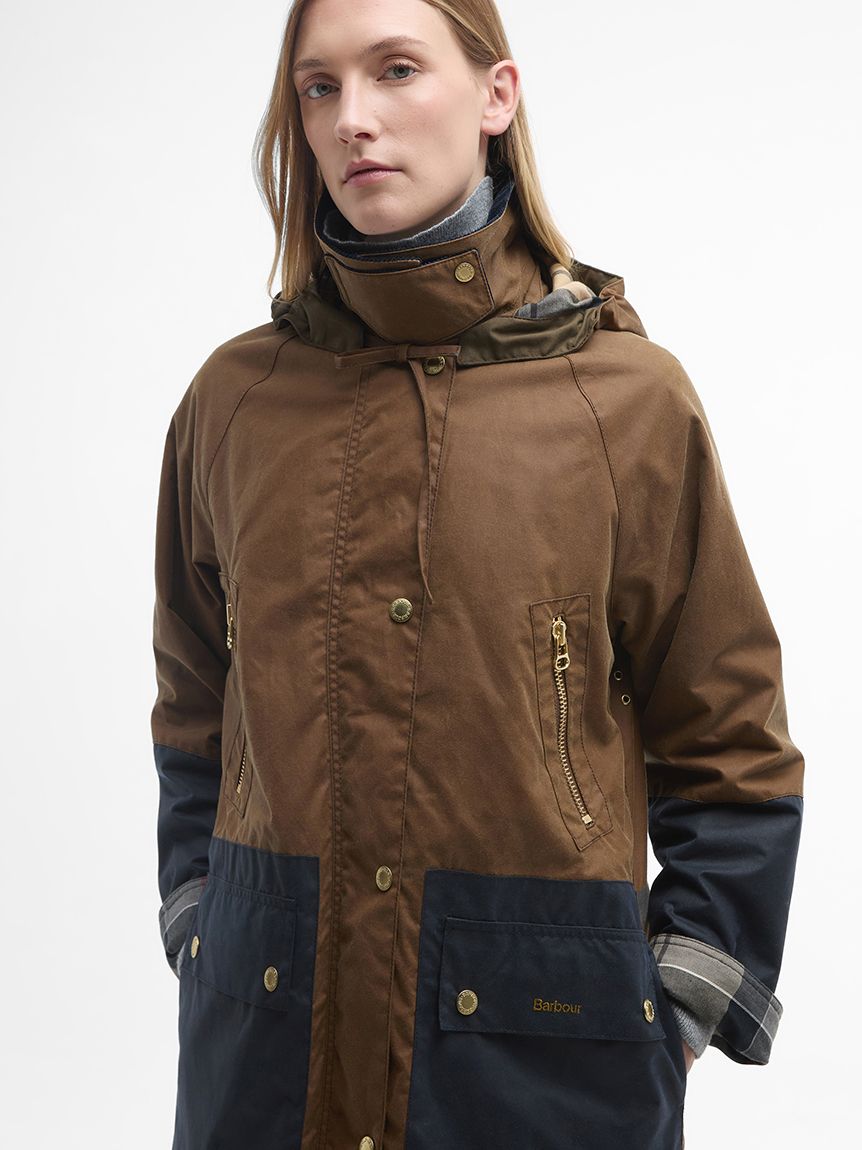 Carolyn ワックス コットン ロング コート｜ワックスジャケット