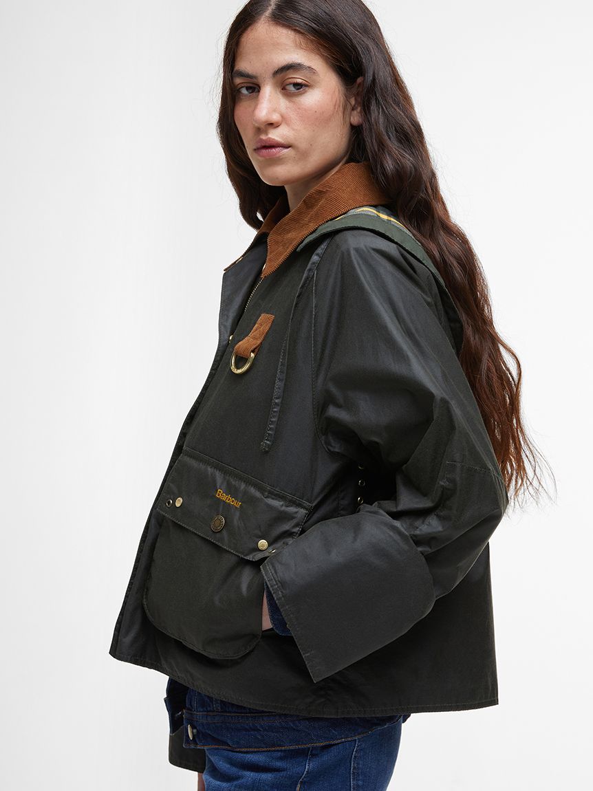 BARBOUR エルマフードジャケット 【関税込】 Erma ワックスコットン フード ジャケット|ワックスジャケット