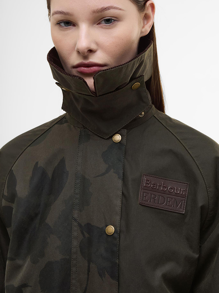 BARBOUR エルタム コンスタンス ワックスシャケット 【関税込】 Barbour × ERDEM》Constance ワックスコットン ジャケット