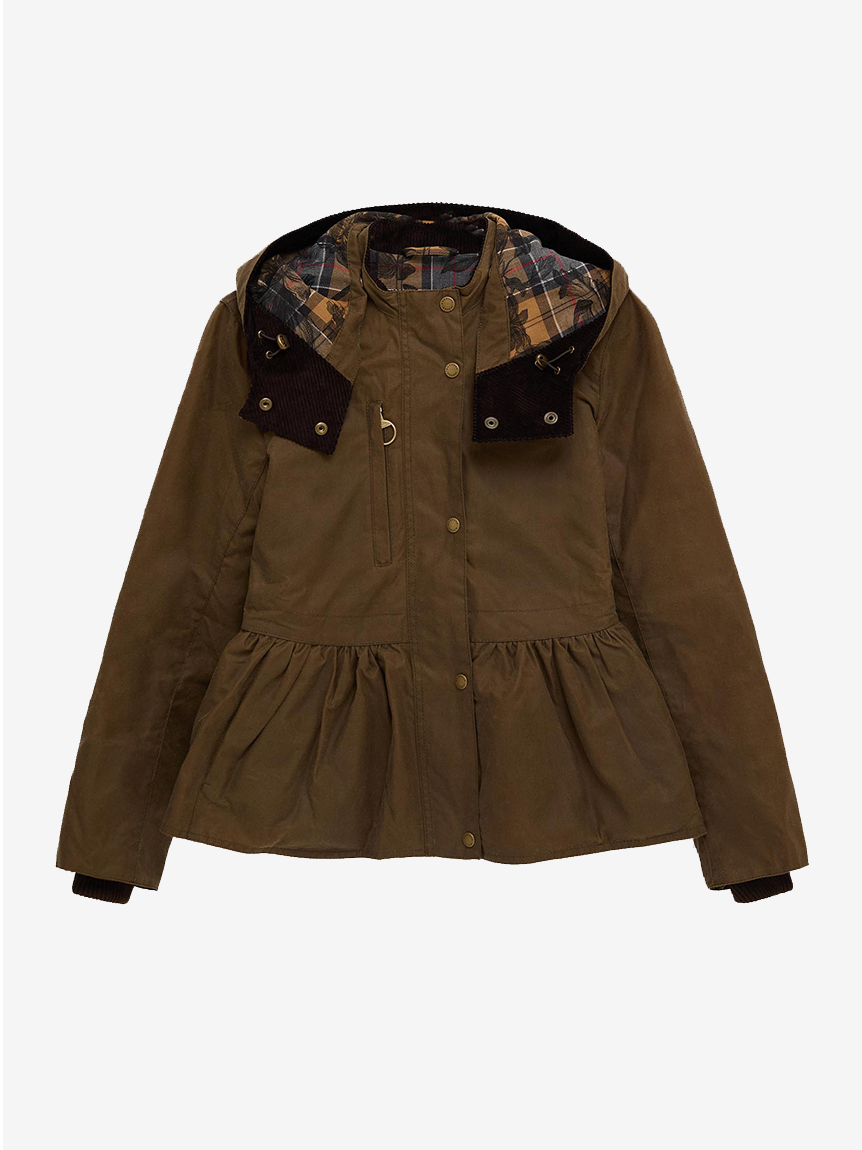 Barbour × ERDEM》Dhalia フード ワックスコットン ジャケット