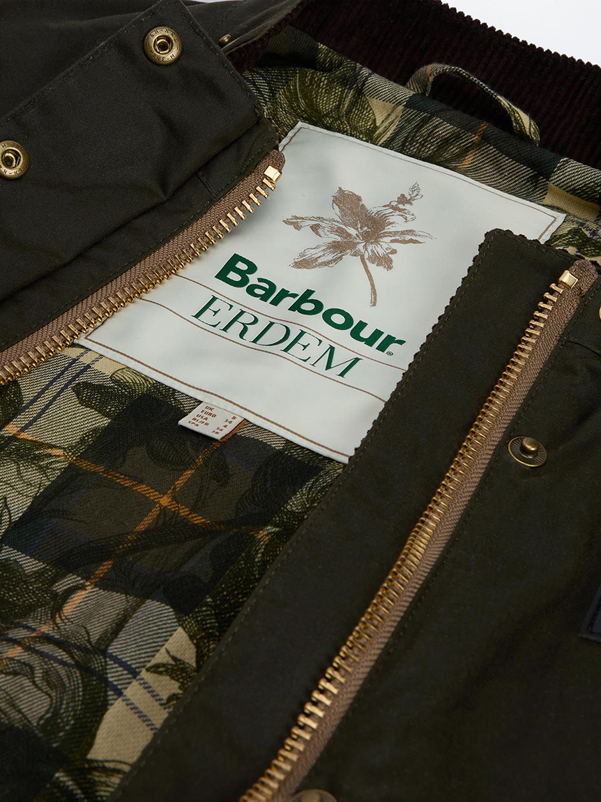 Barbour × ERDEM》Dhalia フード ワックスコットン ジャケット