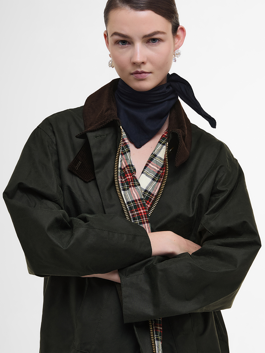 Barbour × Alexa Chung》Loren ワックス コットン ジャケット
