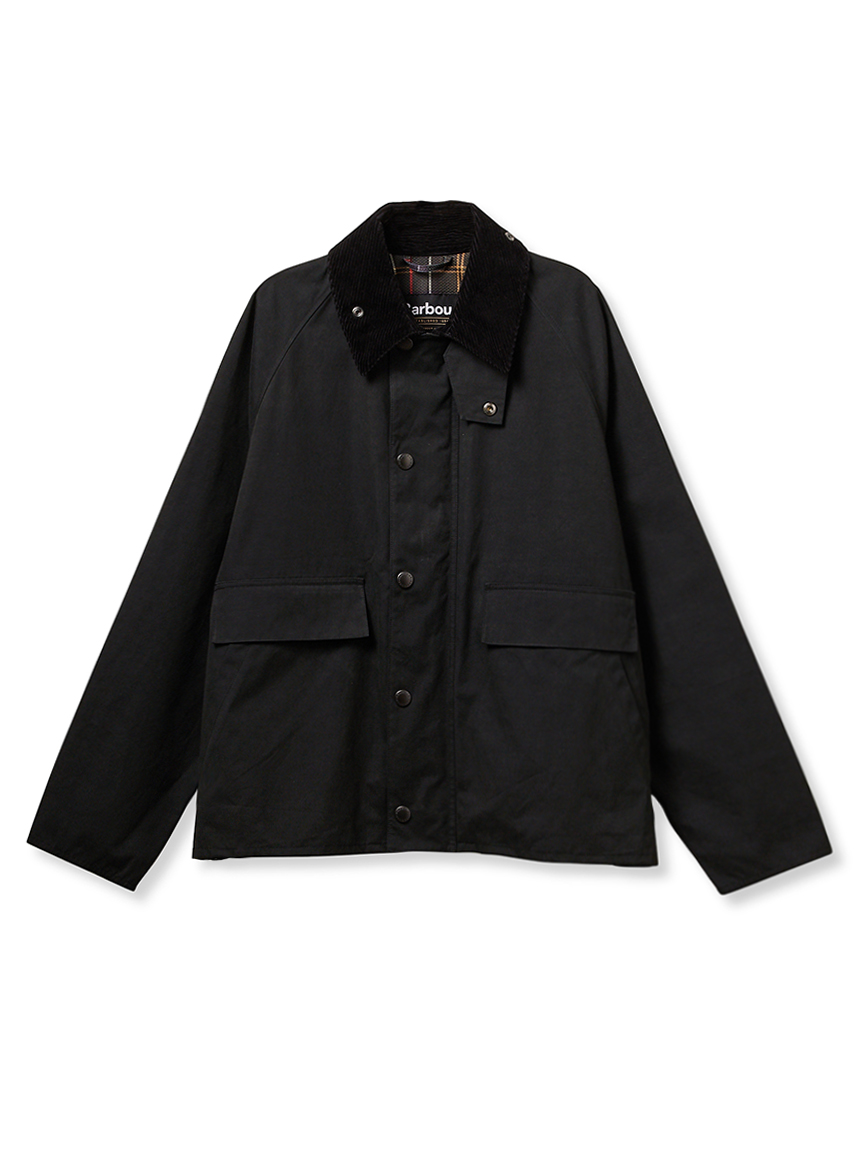 【超特価】Barbour ブラック ピーチドコットン ショートジャケット BORROWDALE / ボロウデイル】ピーチスキン ショート ブルゾン｜ノン