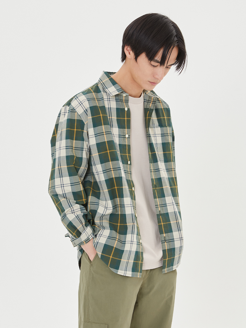 美品 マカフィー レギュラーカラー タータンチェッククレリックシャツ コットン rd4794_2.jpg