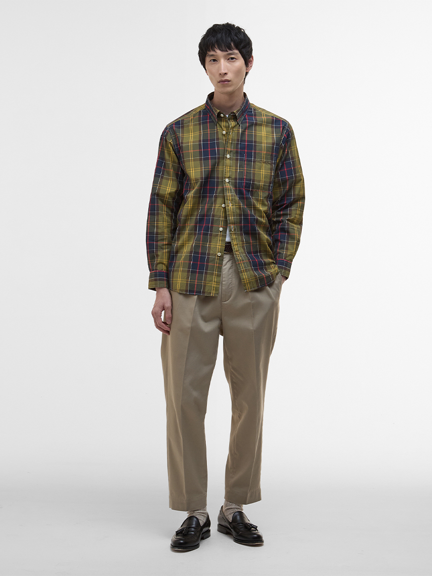 スモール タータン チェック レギュラーカラー シャツ｜シャツ