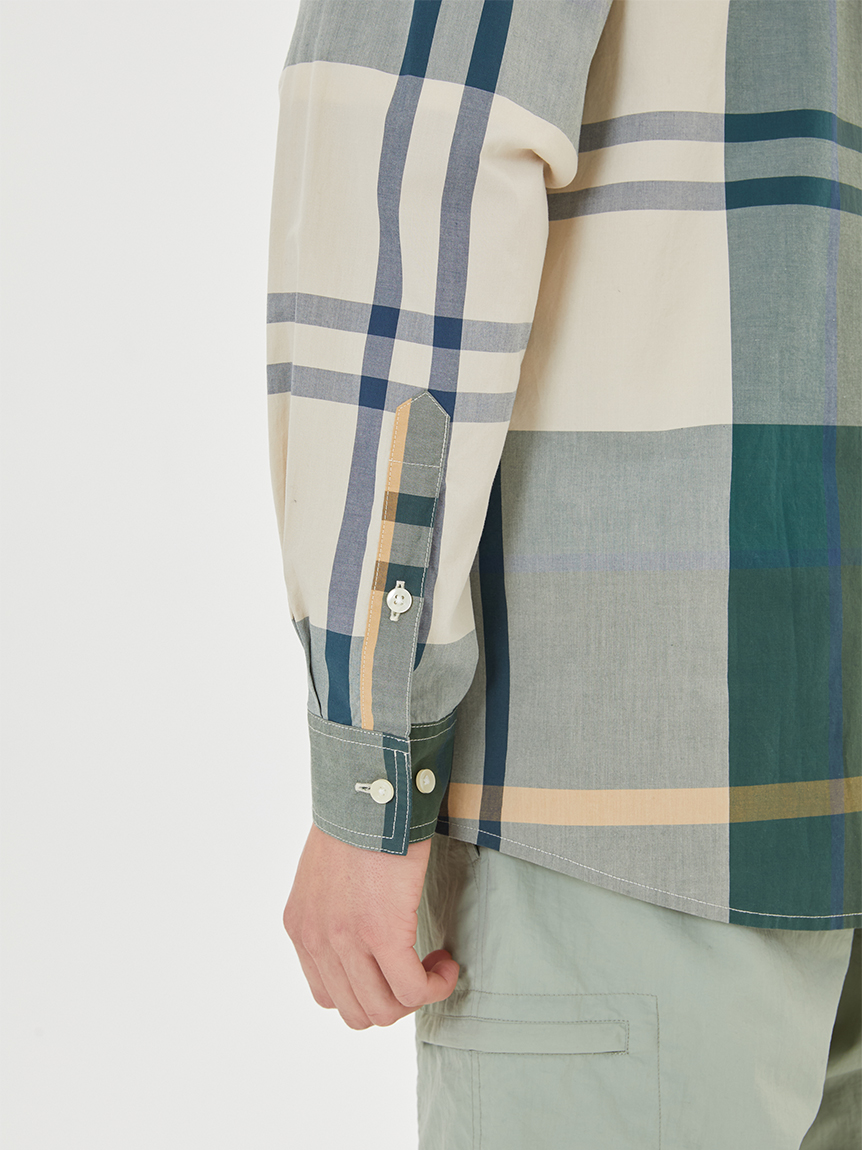 ラージ タータン チェック レギュラーカラー シャツ（ユニセックス