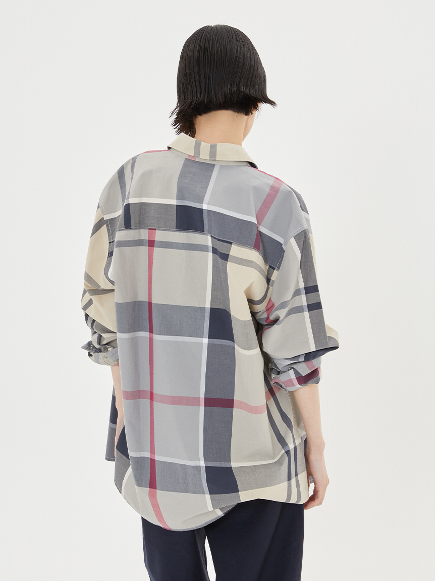 ラージ タータン チェック レギュラーカラー シャツ（ユニ