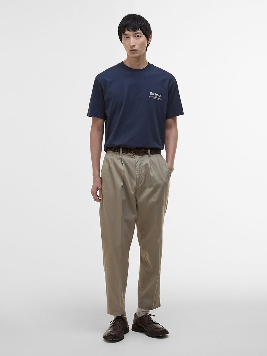 BARBOUR アウトトア オハサイス クラフィック Tシャツ Barbour tシャツ Outdoors グラフィック Tシャツ メンズ